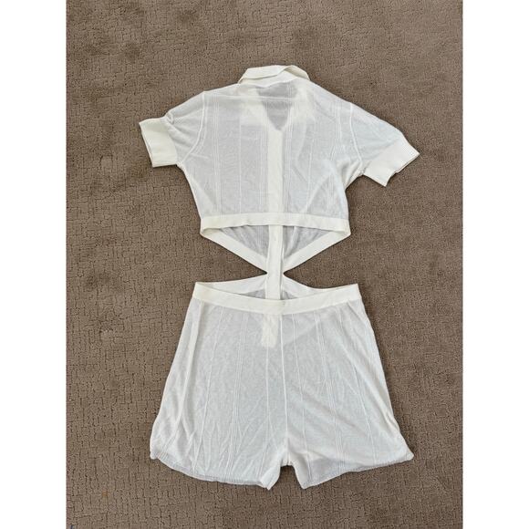 Devon Windsor Mia Tencel Romper White Small - Picture 4 of 5